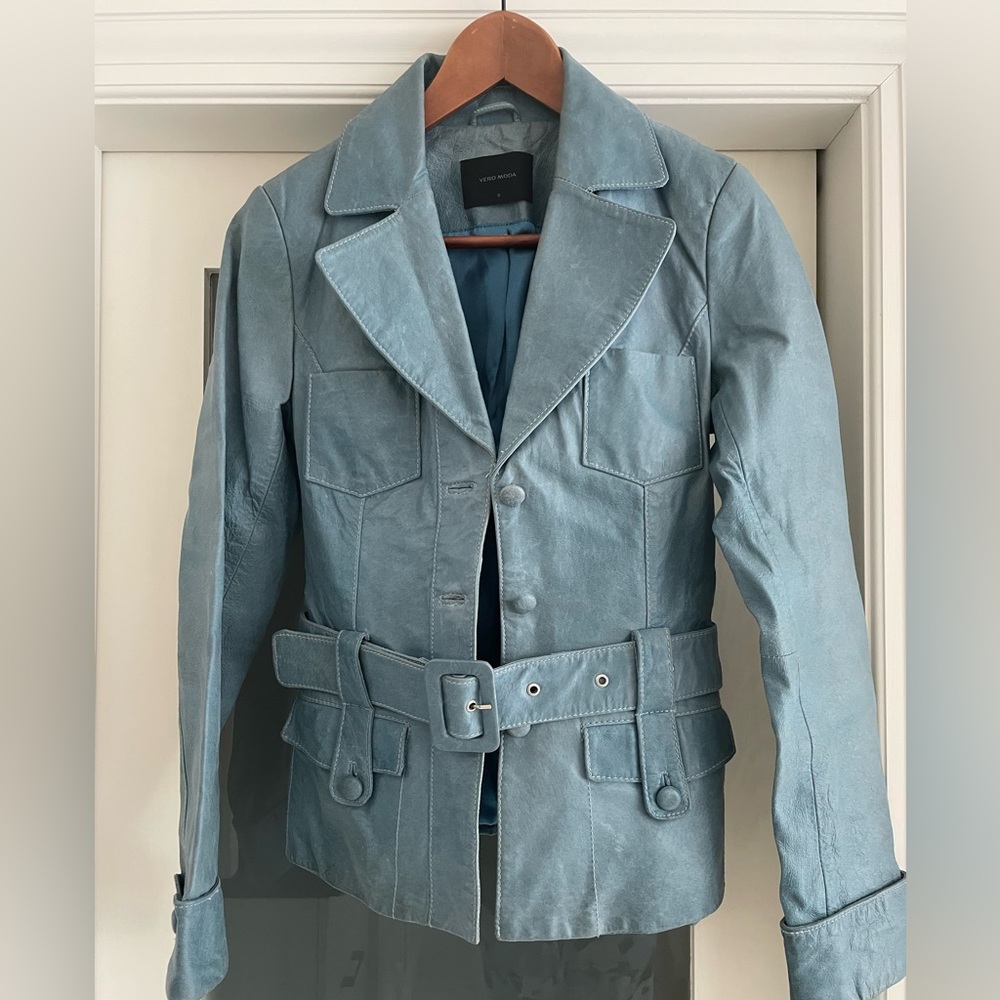 Vero Moda Belted Lothka Suede/leather Jacket